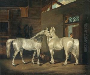Two Greys In A Stable