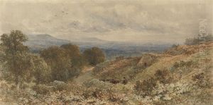 Droving Cattle (illustrated); And The River Till, Devon by William James Bennett