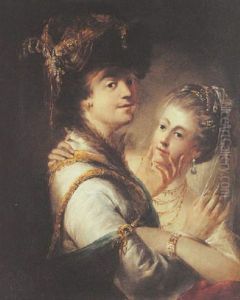 Portrait De Jeunes Maries by Matthaeus Loder