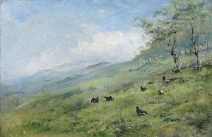 Blackcocks Displaying by George Edward Lodge