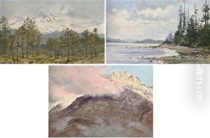 The Pink Cloud (+ 2 Others, Sgd.; 3 Works) by George Edward Lodge