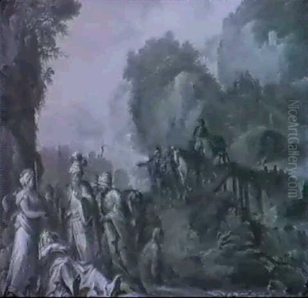 Italienische Landschaft Mit Figuren - view 1