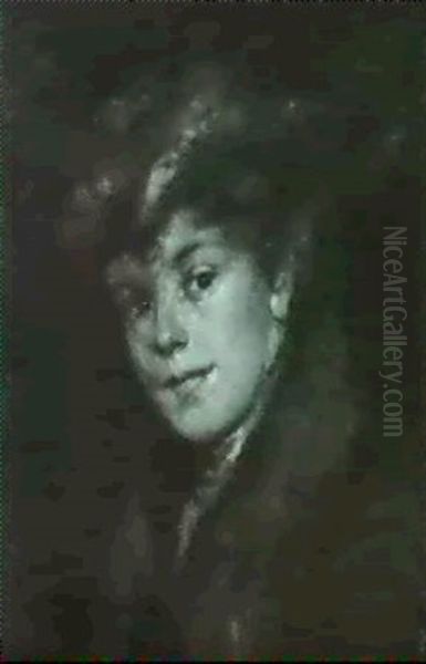 Dame Mit Hut Und Pelzkragen - view 1