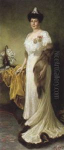 Bildnis Einer Adeligen Dame by Mina Loebell