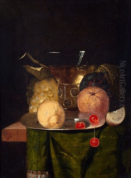 Stilleven Met Citrusvruchten, Druiven En Een Roemer - view 1