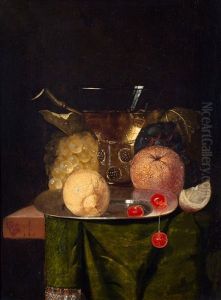 Stilleven Met Citrusvruchten, Druiven En Een Roemer by Harmen Loeding