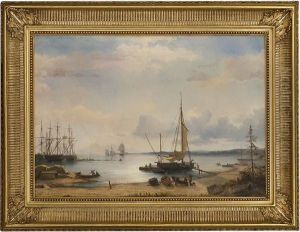 Part Of A Harbour Withsailing Ships