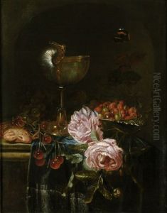 Stilleben Mit Nautiluspokal, Erdbeeren Und Taschenkrebs