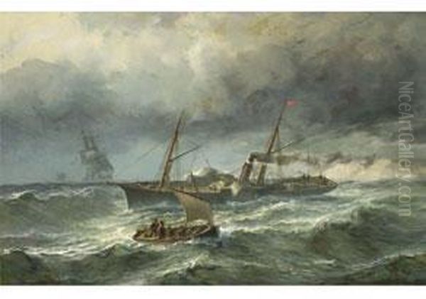 Rauchender Raddampfer - view 1