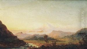 South American Landscape by Alexander Francois Loemans