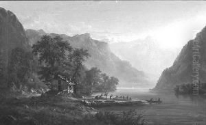 Activity In A Mountain Gorge