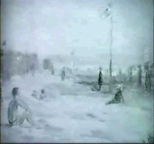 Strandszene by Reinhard Loeschke