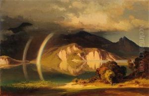 Kochelsee. Torsaule In The Light With Rainbow by August Loeffler