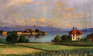 Blick Von Der Hohe Auf Wasserburg-malerwinkel An Einem Prachtvollen Fruhlingstag
