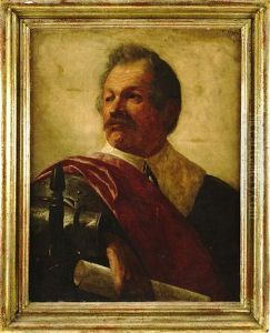 Portrait Eines Feldherren Im Harnisch by Ludwig Loeffler
