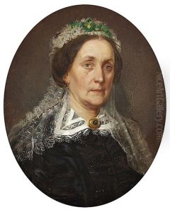 Cecilia Gustava Meijer (1812-99, Nee Lindroos) by Erik Johan Loefgren