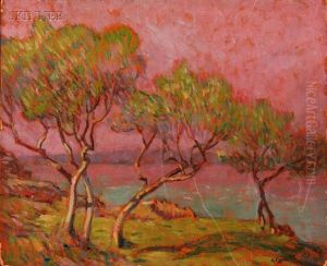 In The Sand Dunes (+ Trees By The Water; 2 Works) by Robert Henry Logan