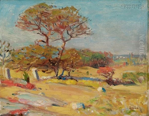 Spring Landscape (+ Trees On The Lake Shore; 2 Works) - view 1