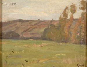 Hilly Landscape (+ Spring View; 2 Works) by Robert Henry Logan