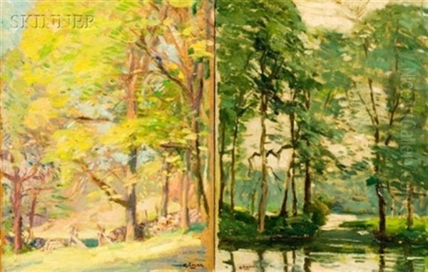 Spring Landscape (+ Another; 2 Works) - view 1