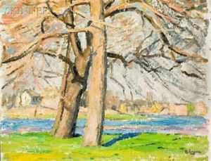Landscape (+ 2 Others; 3 Works) by Robert Henry Logan