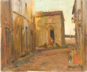 Algerian Street (+ Seated Algerian; 2 Works) by Robert Henry Logan