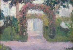 Pergola With Roses by Kimon Loghi