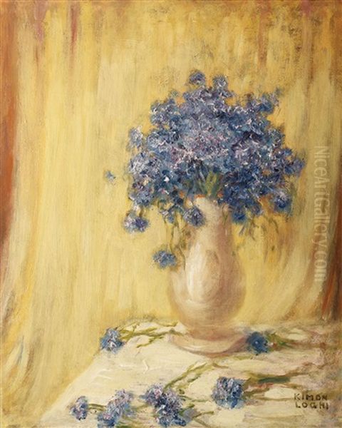 Vase With Cornflowers - view 1