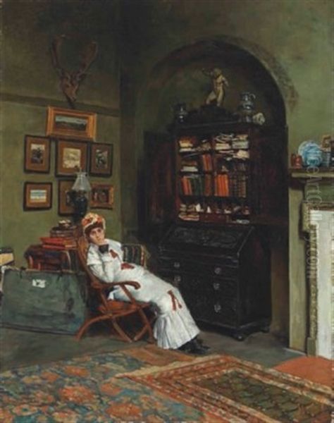 Portrait Of Esther Kenworthy Waterhouse In The Artist's Studio, Primrose Hill - view 1