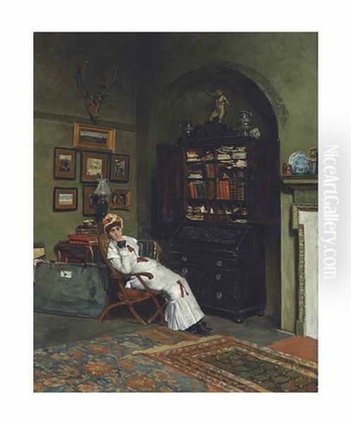 Portrait Of Esther Kenworthy Waterhouse In The Artist's Studio, Primrose Hill - view 1