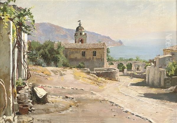 An Italian Village Overlooking The Sea - view 1