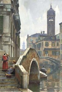 The Ponte Dei Pugni, Venice, With The Campanile Of Sta. Fosca Beyond The Ponte Dei Pugni, Venice, With The Campanile Of Sta. Fosca Beyond