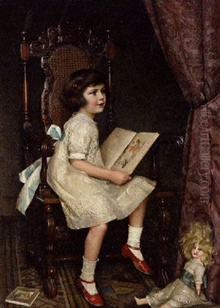 Juliet, Daughter Of Sir Eric Hambro, Seated In An Interior - view 1
