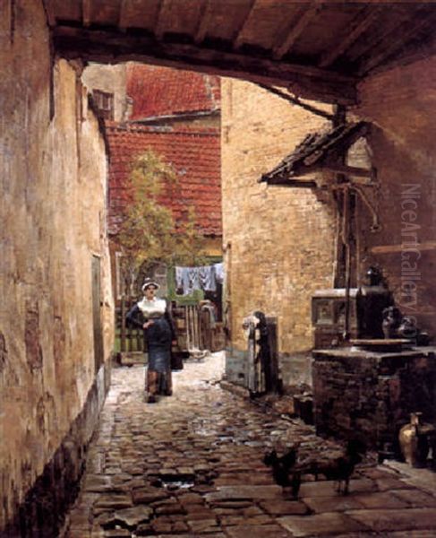 A Quiet Corner In The Dyer's Canal, Antwerp - view 1