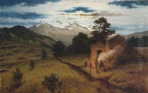 Landscape With The Iztaccihuatl In The Background by August Loehr