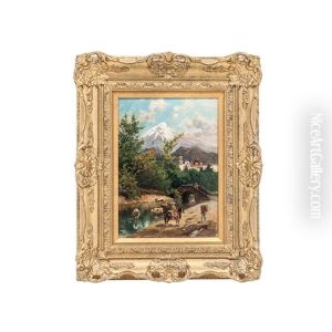 View Of The Popocatepetl From Ecatzingo (?) by August Loehr