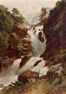 Wasserfall In Den Bergen Wasserfall In Den Bergen