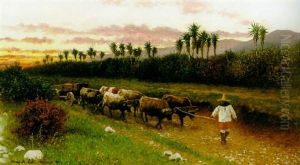 Peasant And Ox Cart