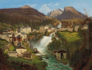 View Of Bad Gastein by Emil Ludwig Lohr