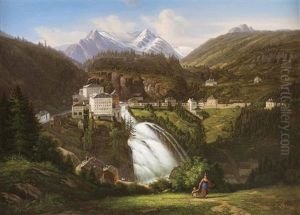 Blick Auf Bad Gastein by Emil Ludwig Lohr