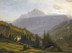 Blick In Das Tal Von Bad Gastein by Emil Ludwig Lohr