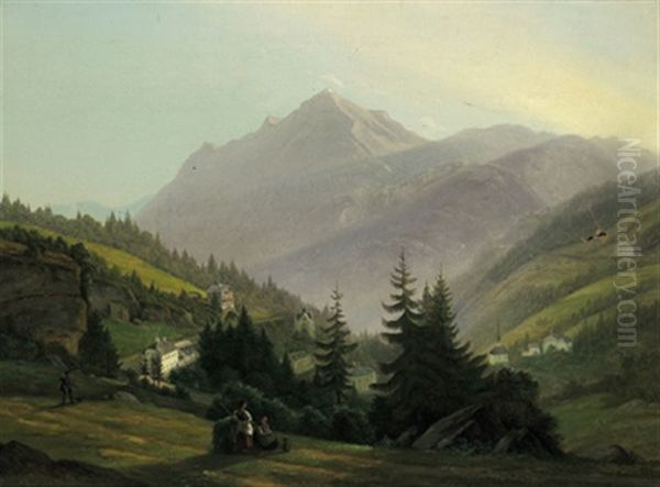 Landschaftsmotiv Mit Figurlicher Staffage - view 1