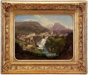 Blick Auf Bad Gastein by Emil Ludwig Lohr