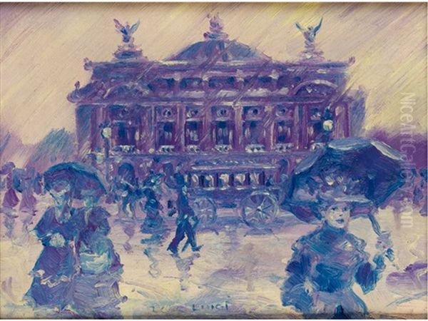 Strasenszene Vor Der Pariser Oper - view 1