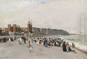 View Of The Beach And Casino At Dieppe