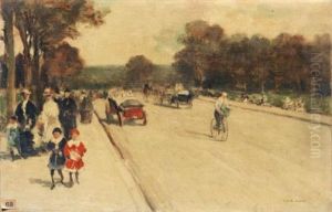 La Promenade, Avenue Du Bois De Boulogne A Paris by Luigi Loir