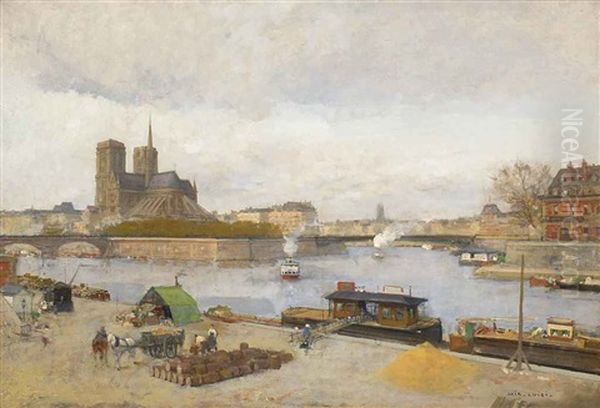 View Of Notre Dame From The Quai De La Tournelle, Paris - view 1