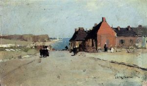 Rue A Etretat by Luigi Loir