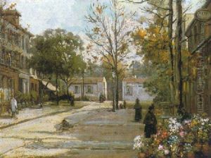 The Flower Stall by Luigi Loir