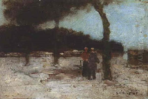 Figures In A Parisian Park - view 1